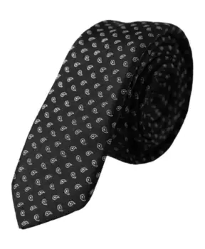 Жаккардовый шелковый галстук для мужчин Dolce & Gabbana, черный