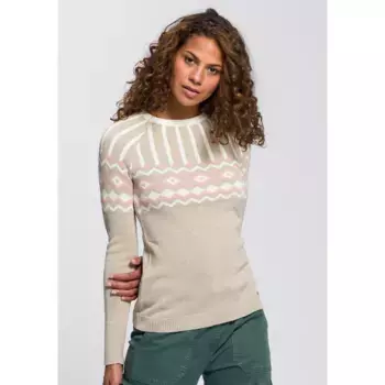 Жаккардовый свитер AJC с норвежским узором в разных цветовых вариациях, белый