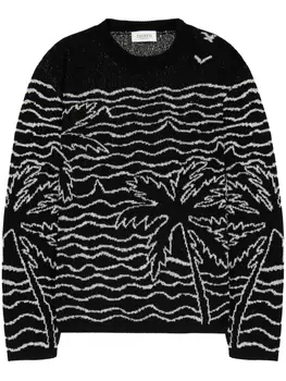 Жаккардовый свитер Laneus, черный