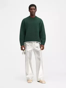 Жаккардовый свитер с логотипом JACQUEMUS The Pavane knit, темно-зеленый