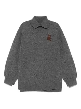 Жаккардовый свитер с логотипом Jnby by JNBY, серый