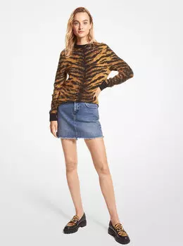 Жаккардовый свитер с начесом Tiger Michael Kors