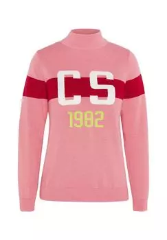 Жаккардовый свитер с высоким воротником и логотипом CHIEMSEE, цвет Salmon Rose