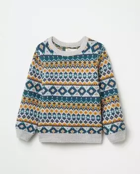 Жаккардовый свитер Sfera, серый