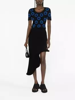 Жаккардовый топ Alexander McQueen, черный
