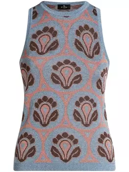 Жаккардовый топ Aurea ETRO, синий