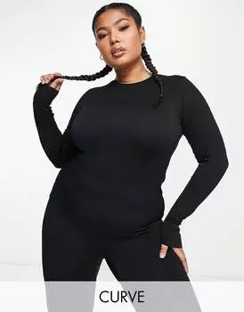 Жаккардовый топ базового слоя ASOS 4505 Curve