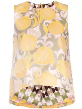 Жаккардовый топ La Scapa La DoubleJ, желтый