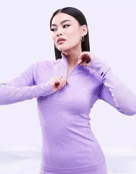 Жаккардовый топ на молнии 1/4 ASOS 4505 базового слоя на молнии 1/4