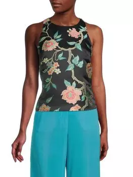 Жаккардовый Топ NANETTE Lepore с цветочным принтом, мультиколор