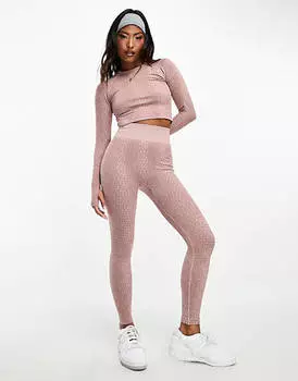 Жаккардовый топ с длинными рукавами из кожи крокодила ASOS 4505 Petite