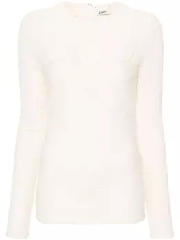 Жаккардовый топ с флоридом ISABEL MARANT, бежевый