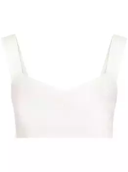 Жаккардовый топ с логотипом DG DOLCE & GABBANA, белый