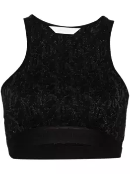 Жаккардовый топ с монограммой PALM ANGELS, черный