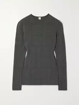 Жаккардовый топ Toteme, темно-серый