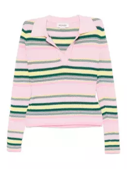 Жаккардовый топ в полоску Monse, розовый