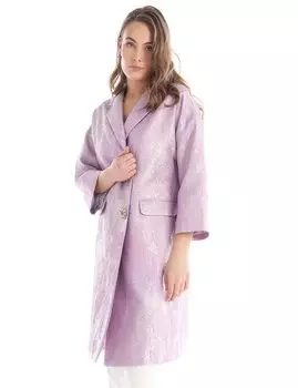 Жаккардовый тренч Сиреневый Kayra