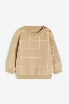 Жаккардовый трикотажный свитер H&M