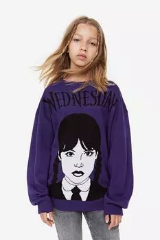 Жаккардовый трикотажный свитер H&M