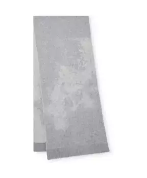 Жаккардовый вязаный шарф из шерсти Iceberg, серый