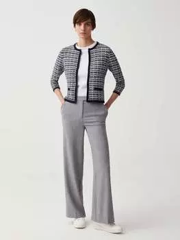 Жаккардовый жакет-кардиган с люрексом Ovs, цвет white/blue