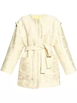 Жаккардовый жакет Otti с поясом MUNTHE, нейтральный цвет