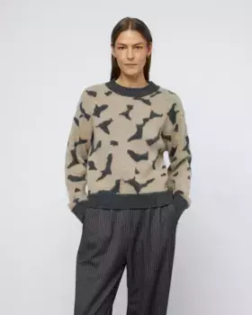 Жаккардовый женский свитер с цветочным принтом Wild Pony, мультиколор