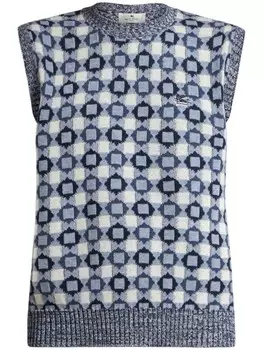Жаккардовый жилет ETRO, белый