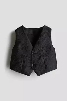 Жаккардовый жилет H&M, черный