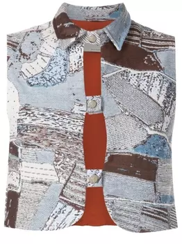 Жаккардовый жилет Helena MISCI, синий