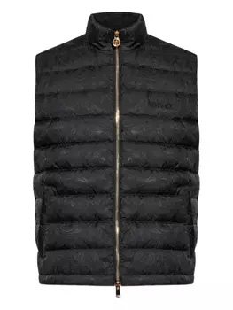 Жаккардовый жилет Versace Barocco, черный