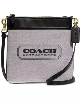 Жаккардовый значок через плечо kitt COACH, мульти