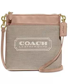 Жаккардовый значок через плечо kitt COACH, мульти