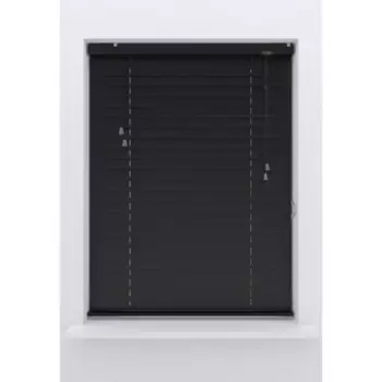Жалюзи для моего дома «Амалия», (1 шт.), ламели шириной 50 мм из матового алюминия, с приводом от шнура My Home, цвет schwarz + schwarz + schwarz