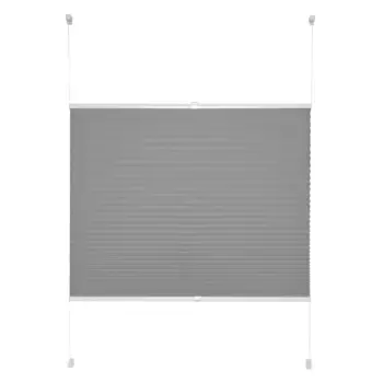Жалюзи плиссе Good Life «Ada», светозащита, без сверления, натяжение, светозащита, антрацит