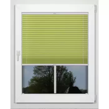 Жалюзи-плиссе Indeko «простые», светозащитные, с отверстием, натяжные, на заказ, цвет grn + wei