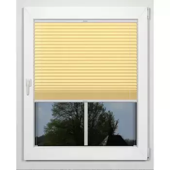 Жалюзи-плиссе Indeko «простые», светозащитные, с отверстием, натяжные, на заказ, цвет lattemacciato + wei