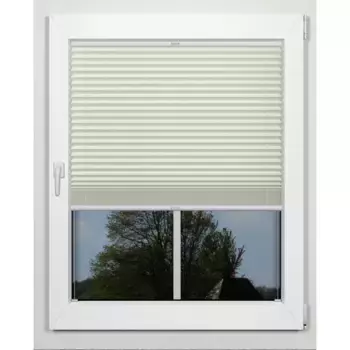 Жалюзи плиссе Indeko «superior», затемняющие, энергосберегающие, с сверлением, натяжные, на заказ, цвет anthrazit + wei