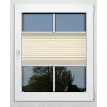 Жалюзи плиссе Indeko «superior», затемняющие, энергосберегающие, с сверлением, натяжные, на заказ, цвет sand + wei