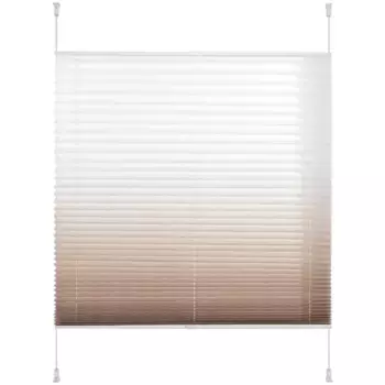 Жалюзи-плиссе Liedeco «цветовой градиент», светозащита, без сверления, натяжение, цвет kaffee