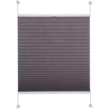 Жалюзи плиссе Liedeco «Пастель», светозащита, без сверления, натяжные, Жалюзи плиссе Klemmfix, пастельный, серый