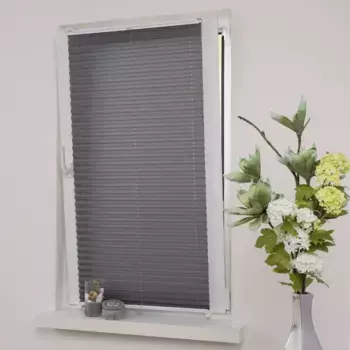 Жалюзи-плиссе Liedeco «Плиссированные жалюзи Klemmfix с креплением», светозащита, без сверления, с креплением, серый