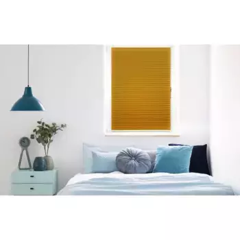 Жалюзи плиссе mydeco «Free», светозащита, без сверления, натяжные, цвет ocker + wei