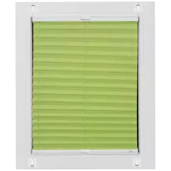 Жалюзи-плиссе Sunlines «Start-up Style Crush», непрозрачные, без сверления, натяжные, склеенные с помощью соединительной клейкой пластины, цвет apfelgrn