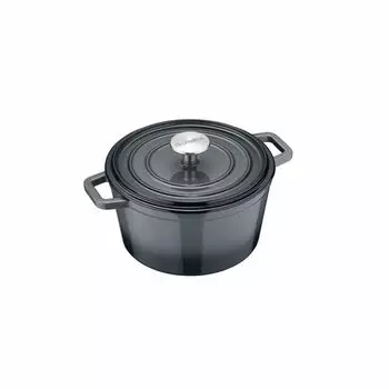 Жаровня Berndes b.iron, круглая кастрюля, форма для запекания, кастрюля, подходит для индукционной плиты, чугун, черный/серый, 20 см, 034153