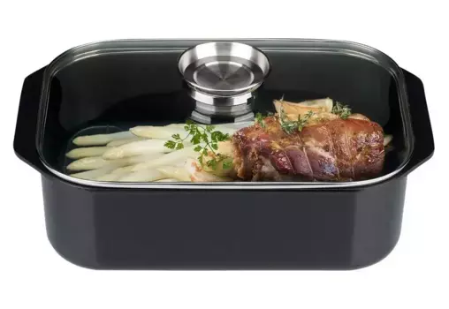 Жаровня Elo "Pure Trend", алюминий, (1 шт.), антипригарное покрытие, индукционная 8 литров + высота 16,5 см., черный