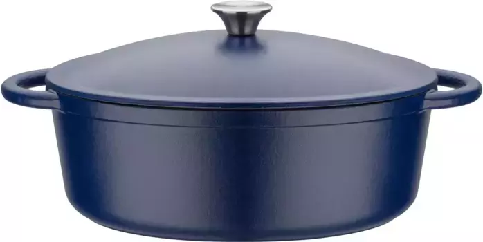 Жаровня GSW "Blue Magic", чугун, (1 шт.), индукционная, 6,4 литра + Высота 12,0 см., синий