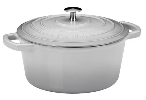 Жаровня kela Calido 3,8л 24см В12см чугун светло-серый