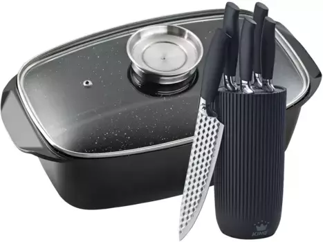 Жаровня KING "5 литров" 5 литров + высота 16,5 см., черный