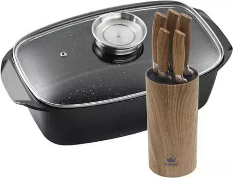 Жаровня KING "5 литров" 5 литров + высота 16,5 см., черный